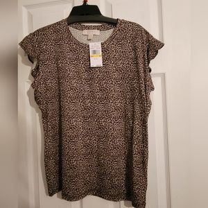 Michael Khors Leopard Top size M